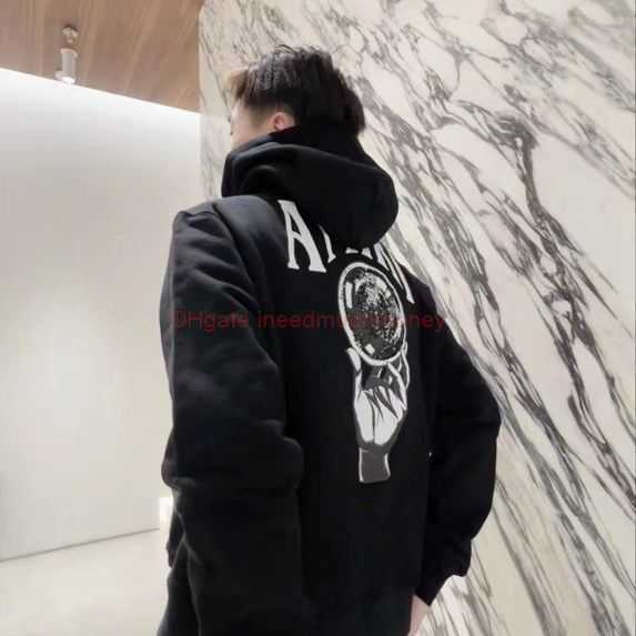 

Designer Clothing Mens Sweatshirts Amires Am Hoodies 23s New Amies Fashion High Street Versatile Casual Hooded Letter Print Pullover Unisex Black Sweater Fashion, Shipping fee