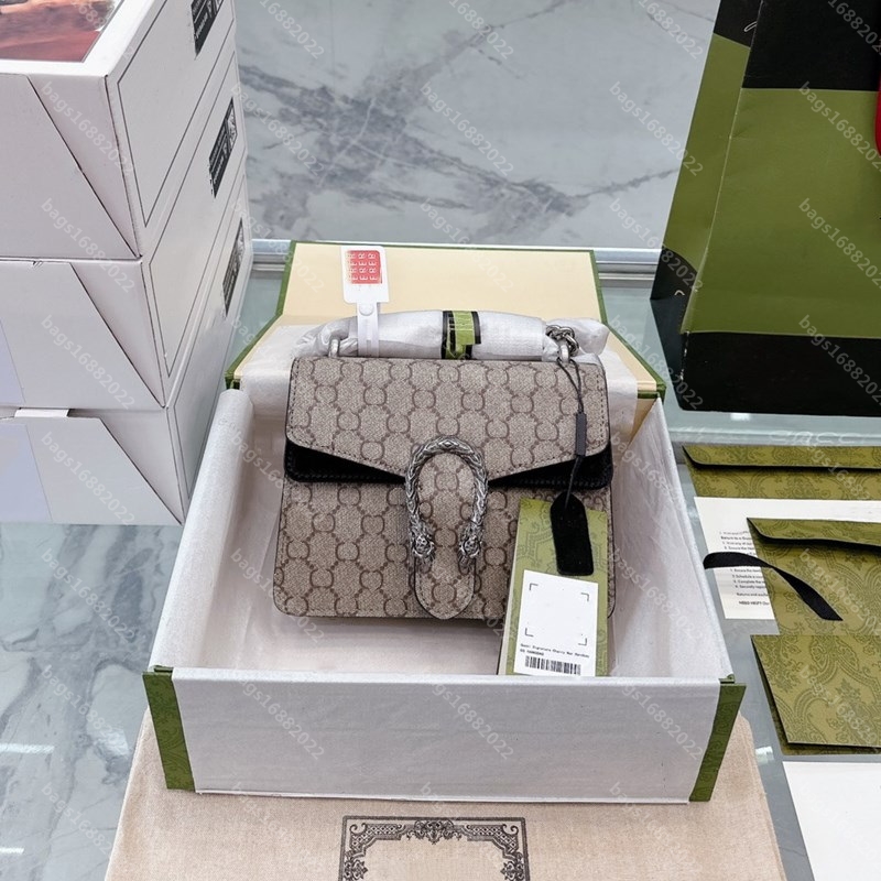

Top quality Dionysus bags women one shoulder crossbody bag designer bag handbag Suede retro style chain bag Mythological GG bag fashion makeup purses wallet tote, Add box