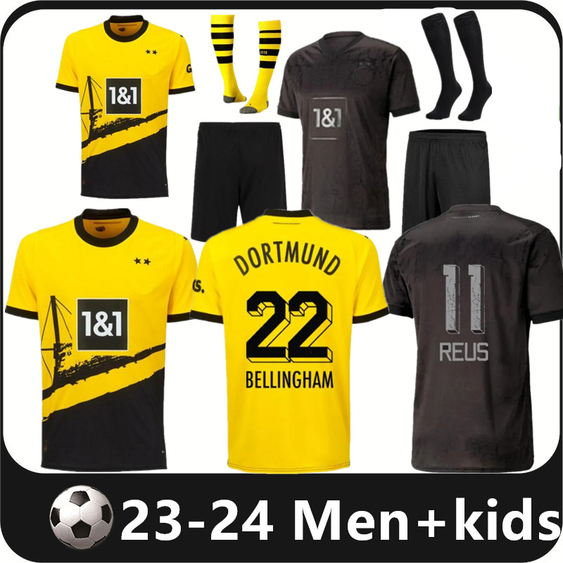 

23 24 110Th soccer jerseys Dortmund Borussia HAALAND KAMARA 2023 2024 black football shirt REUS BELLINGHAM HUMMELS REYNA BRANDT men kids kit maillot de foot S-4XL, 110 th