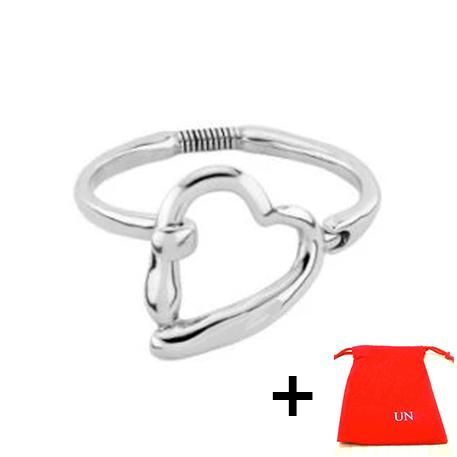 

Bangle 2022 New Fit UNO DE 50 Fashion Electroplating 925 Silver Color Charm Silver Color Bracelet Love Shape Niche Popular Jewelry Gift