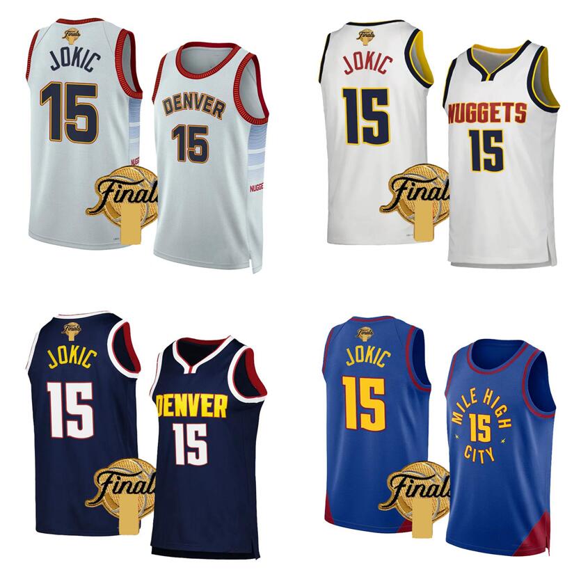 

15 Jokic 27 Murray Basketball jerseys S-XXL 2023 finals white blue Men Women kids city jersey, With logo