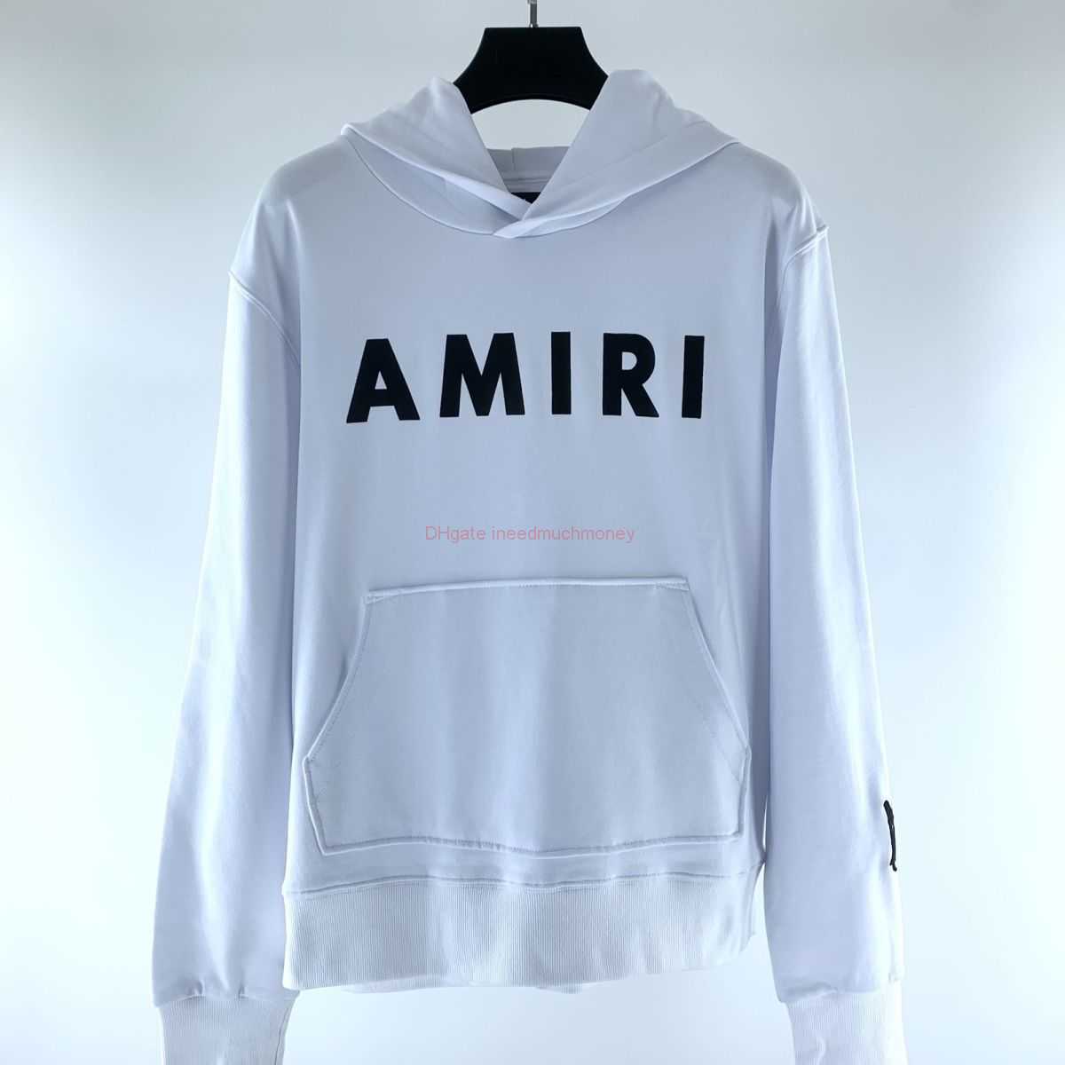 

Designer Clothing Mens Sweatshirts Amires Am Hoodies Fashion Brand Amies New Trend Comfortable Fashion Versatile Letter Print Am Embroidered Hooded Long Sleeve Wh, Shipping fee