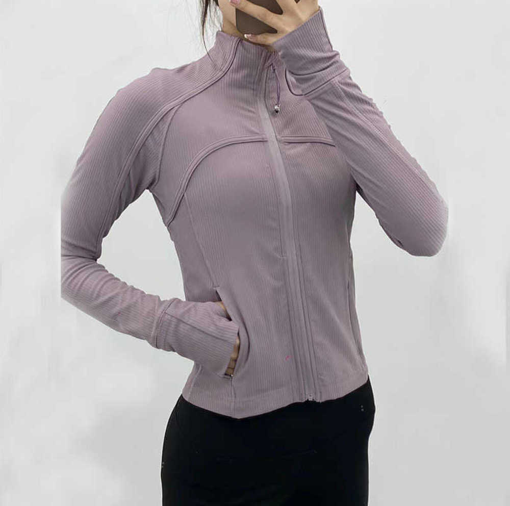 

Yoga Outfits Long Sleeve Cropped Sports Jacket LU-38 Women Zip Fitness Winter Warm Gym Top Activewear Running Coats Workout Clothes Woman Breathable design32s, Light purple