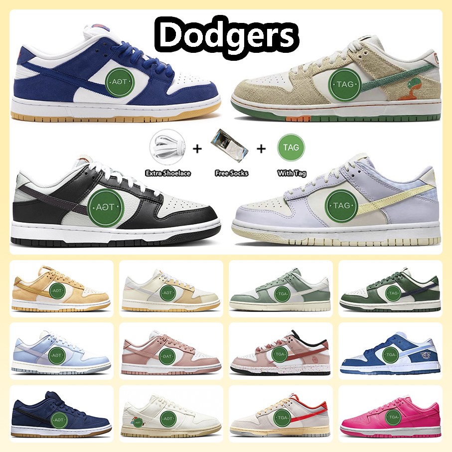 

Designer Running Shoes LA Dodgers Panda Triple Pink Jarritos Gorge Green Easter Mica Green Rammellzee Sanddrift Sail Citron Pulse Trainer Sneakers for Men and Women, Box