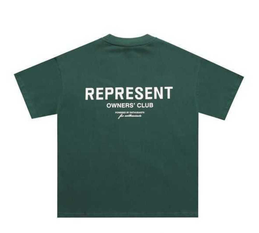 

T-shirts Sogd Men' Represent the Owners Club Slogan Print Short Sleeve Solid Round Neck T-shirt Breathable design 66ess, Green5