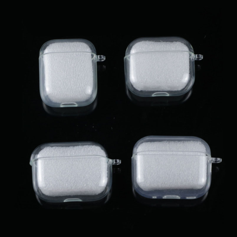 

For Air pro 2 air 3 Earphones Accessories Solid Silicone Cute Protective Earphone Cover 2nd generation Wireless Charging, White