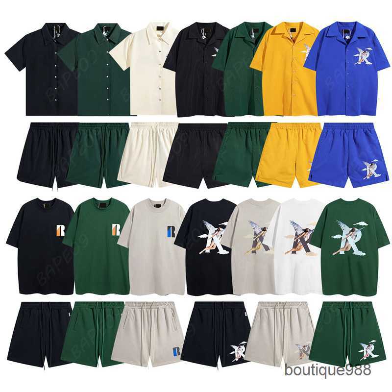 

Men T Shirt Summer Designer Men' T-Shirts Shorts Casual Suit Hip Hop Streetwear Loose White T-shirt