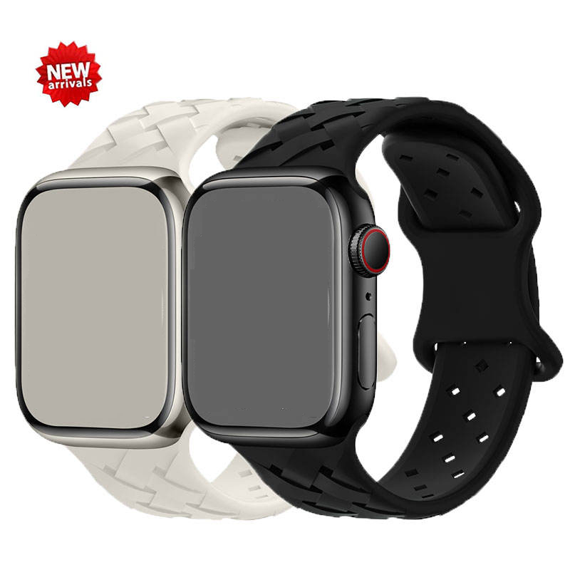 

Silicone Rubber Band for Apple Watch Band Sport Silicone Strap for IWatch Series 8 7 6 SE Ultra 49mm 44mm 40mm 41mm 38mm 42mm