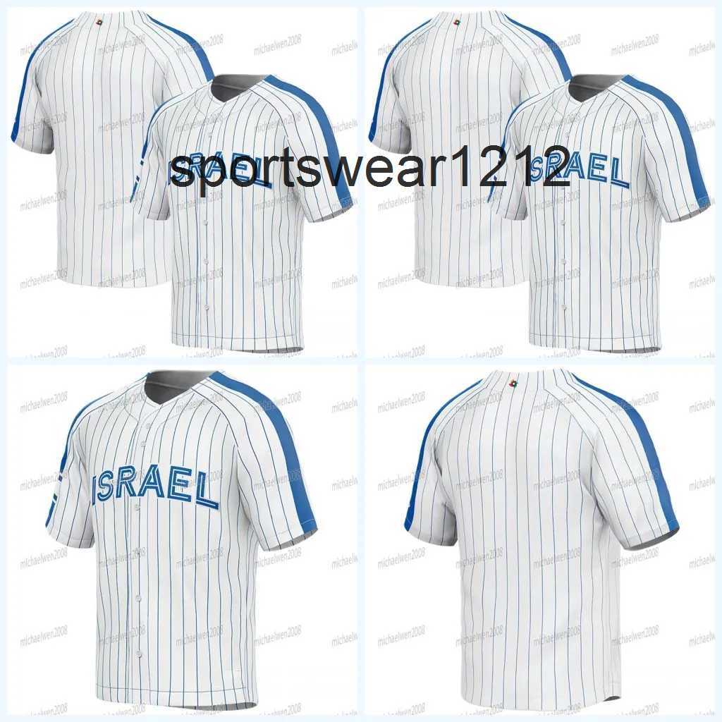 

CUSTOM Team Israel 2023 World Baseball Classic Jersey WBC Joc Pederson Alex Dickerson Danny Valencia Matt Mervis Noah Mendlinger Ty Kelly Ga, 2023 white