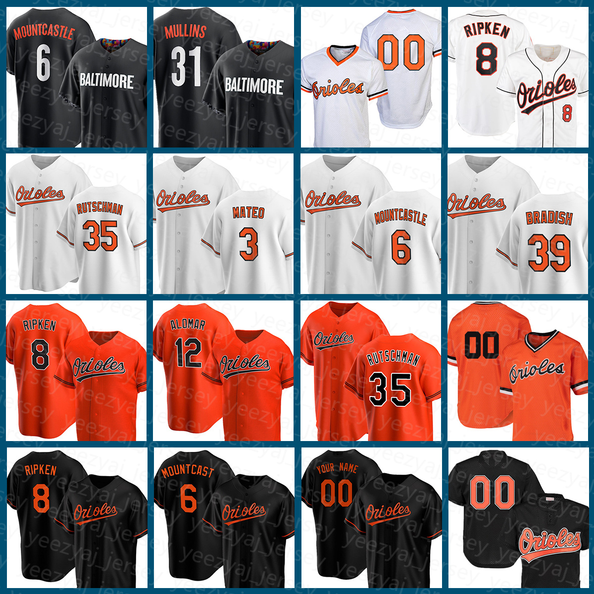 

Baseball Jerseys Wear 2023 New 3 Jorge Mateo 6 Ryan Mountcastle 39 Kyle Bradish Orioles Adley Rutschman Ryan McKenna Anthony Santander Adam Frazier Gunnar Henderson, Have name-(jinying)retro