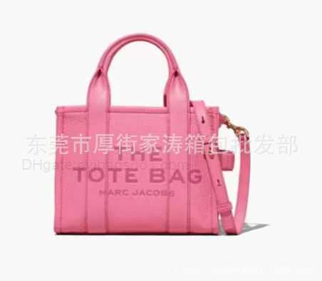 

the Tote Marc Springsummer Mj New Fashion Genuine Leather Mini Tote Bag Women's Solid Handbag Litchi Pattern Jacobs0xp0jocobs, Black with white