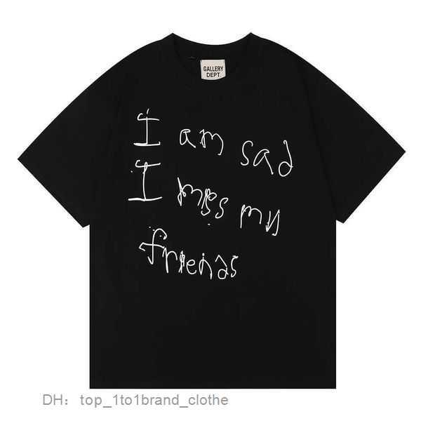 

Fashion Designer Clothing Galleryes Depts Tees Tshirt i Am Sad Miss My Friends Printed Fitting Short Sleeved T-shirt X4h0 Yr7j YR7J, White