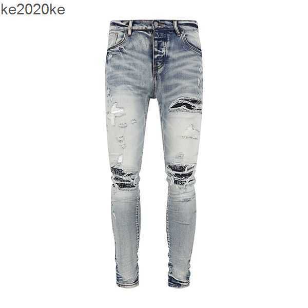 

il Biker Fit Jeans Men Slim Motorcycle For Mens Vintage Distressed Denim Jean Pants 100%zp reduction perfect details of the upper body. EGZ8