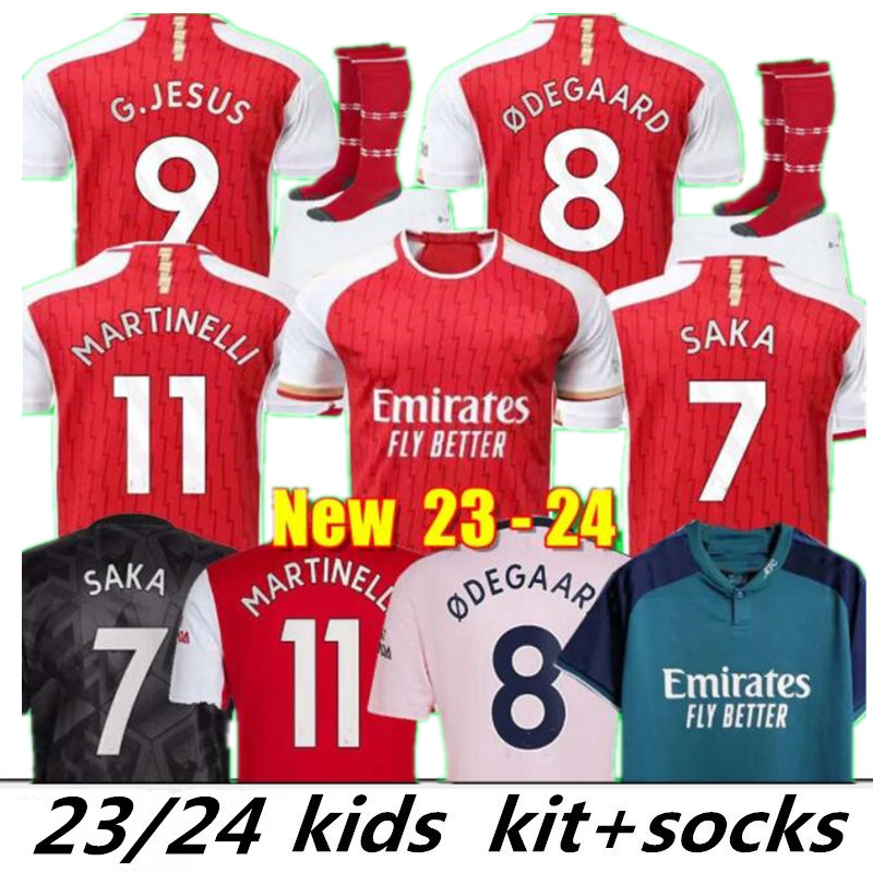 

22 23 MARTINELLI G. JESUS soccer jerseys Gunners 2024 2023 SMITH ROWE ARSen jersey SAKA FABIO VIEIRA All football shirt ODEGAARD kit Kids Equipment