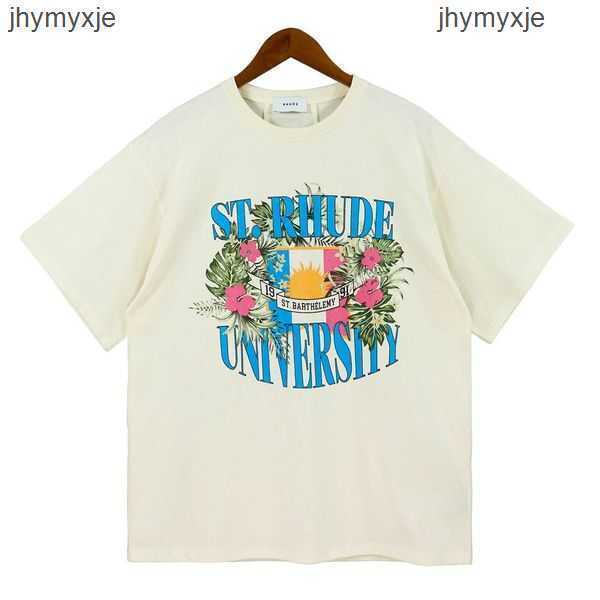 

Designer Fashion Clothing Tees Hip hop TShirts 23ss Rhude Parakeet Long Tailed Parrot Print High Street Casual Versatile Short Sleeve Tshirt men women St BHBL, 22