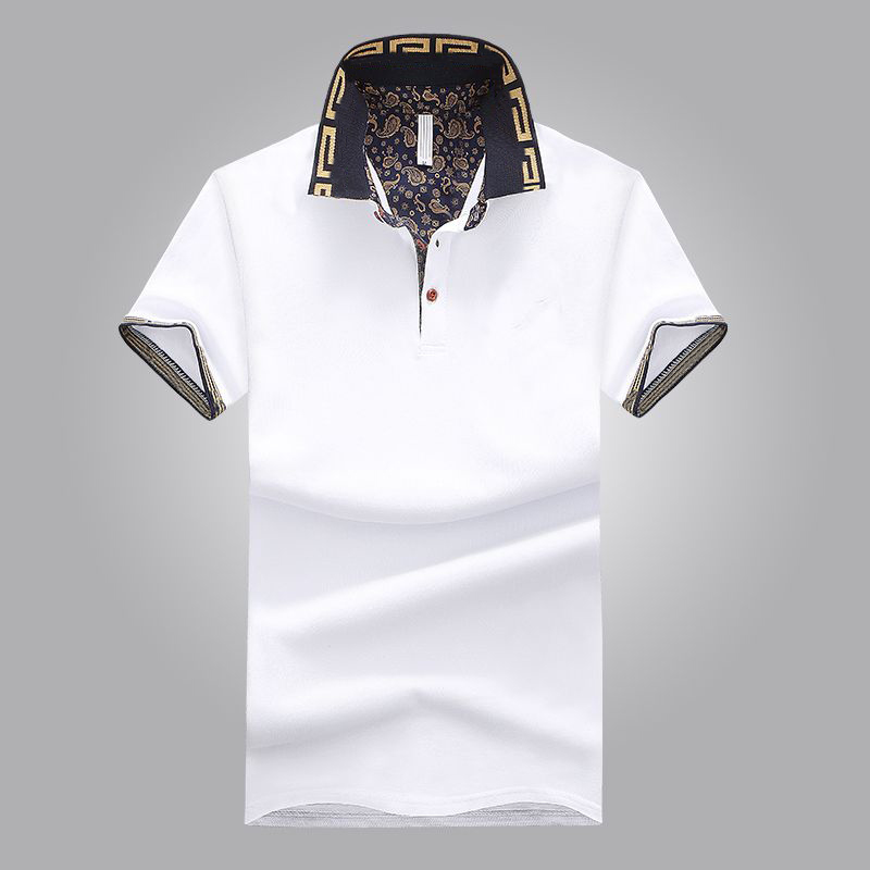 

Hot Sales Shirt Luxury Design Male Summer Turn-Down Collar Short Sleeves Cotton Shirt Men Top