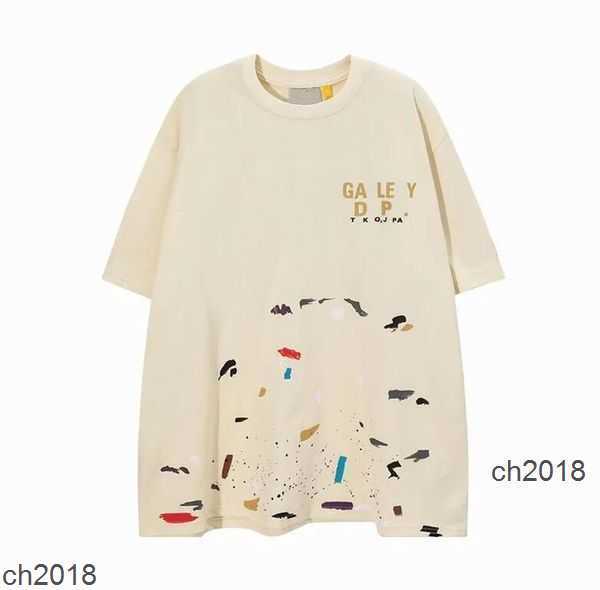 

Men' T-shirts Designer Galleryes depts Shirt Alphabet Print Trendy Trend Basic Casual Fashion Loose Short T-shirt Half Sleeve TeeS V6PR