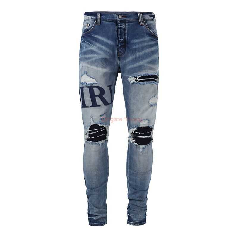 

Designer Clothing Amires Jeans Denim Pants Amies Store Trend Brand Jeans Men Distressed Ripped Skinny Motocycle Biker Rock Hip hop Pant Fashion Straight Trousers 25, Beige
