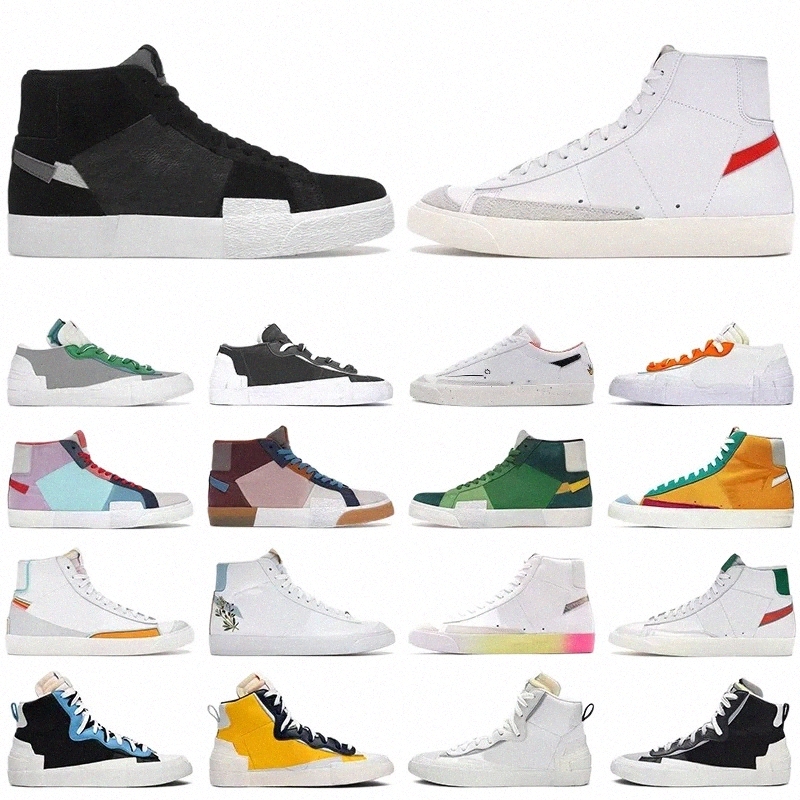 

mid 2022 blazer 77 vintage low men women casual shoes Black White Multi Color Pink Foam Astronomy Blue Kumquat Mosaic mens trainers platform sneakers 38Hw#, 36