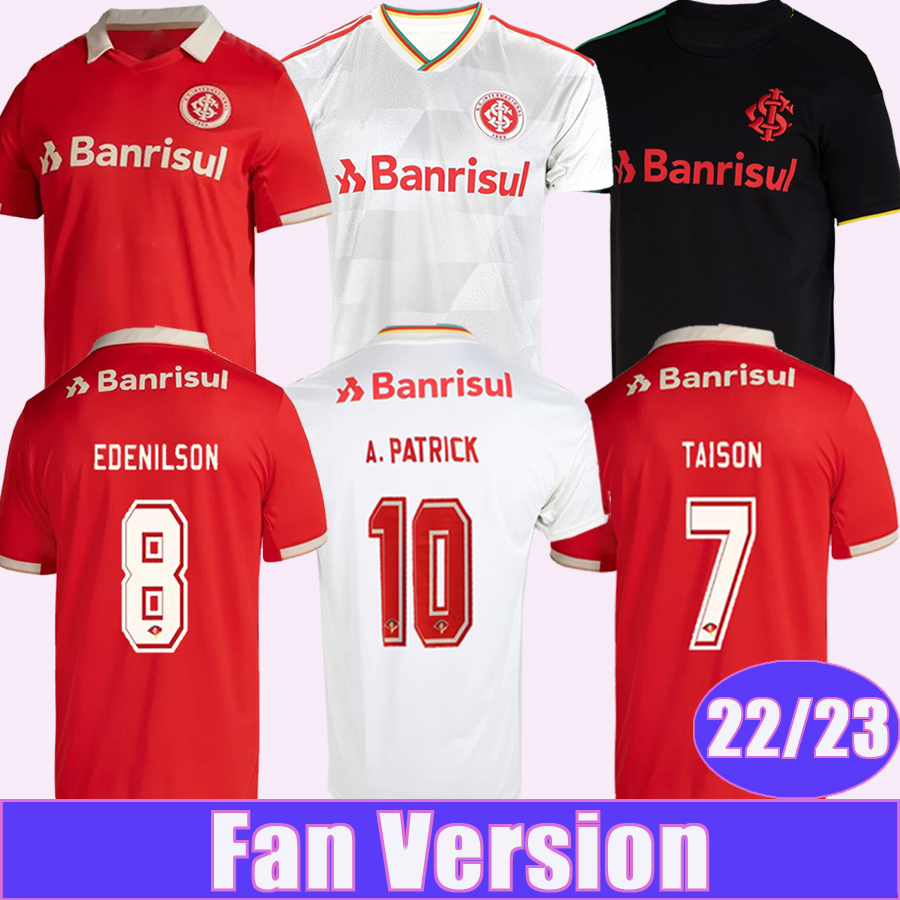 

22 23 Internacional Mens Soccer Jerseys WESLEY TAISON EDENILSON Home Away 3rd Football Shirt R. DOURADO C. CUESTA A. PATRICK D'Alessandro Uniforms, Qm9389 22 23 away brasileir. seri. a