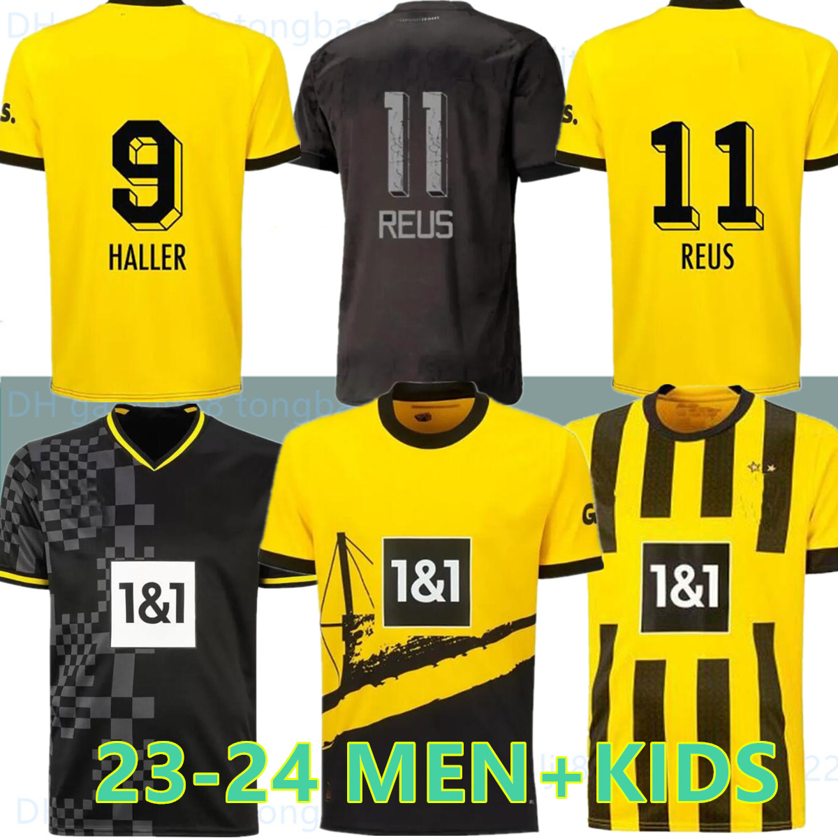 

23 24 REUS REYNA Soccer Jerseys 2023 2024 Home DORTMUND SCHULZ BRANDT BELLINGHAM SANCHO HALLER shirt HAZARD WITSEL MALEN KIDS KIT football uniforms, 22-23 away kids