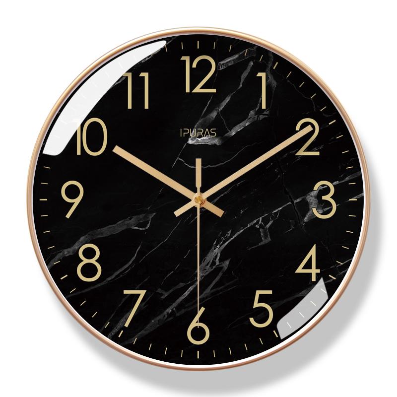 

Wall Clocks Nordic Black Clock Modern Design Creative Large Watch Silent Bedroom Kitchen PVC Living Room Decoration GiftWall