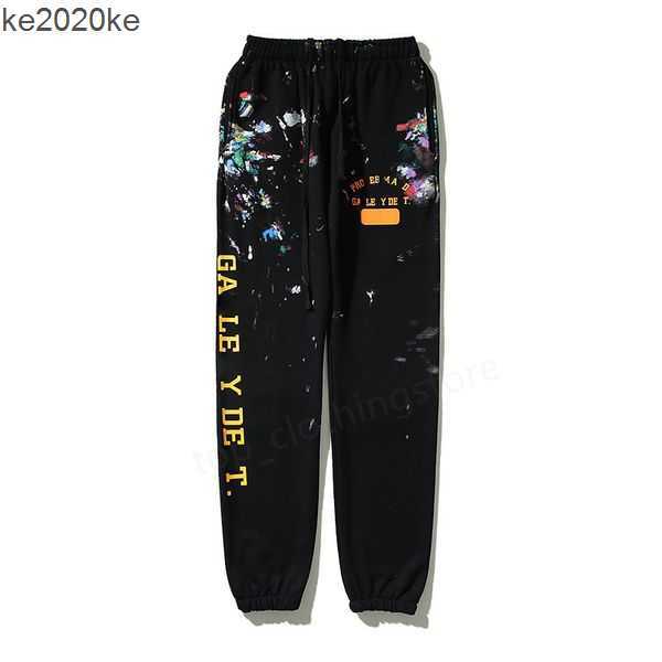 

Galleries Pants Depts Mens designer Sport splash ink graffiti print Cotton High Quality Sweatpants Luxury Women Jogger Casual Plus Size VVNW