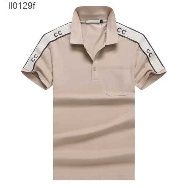 

designer mens polo shirt top luxury brand breathable quick drying short sleeve simple lapel button business casual versatile summer t various styles J25X, 7-3
