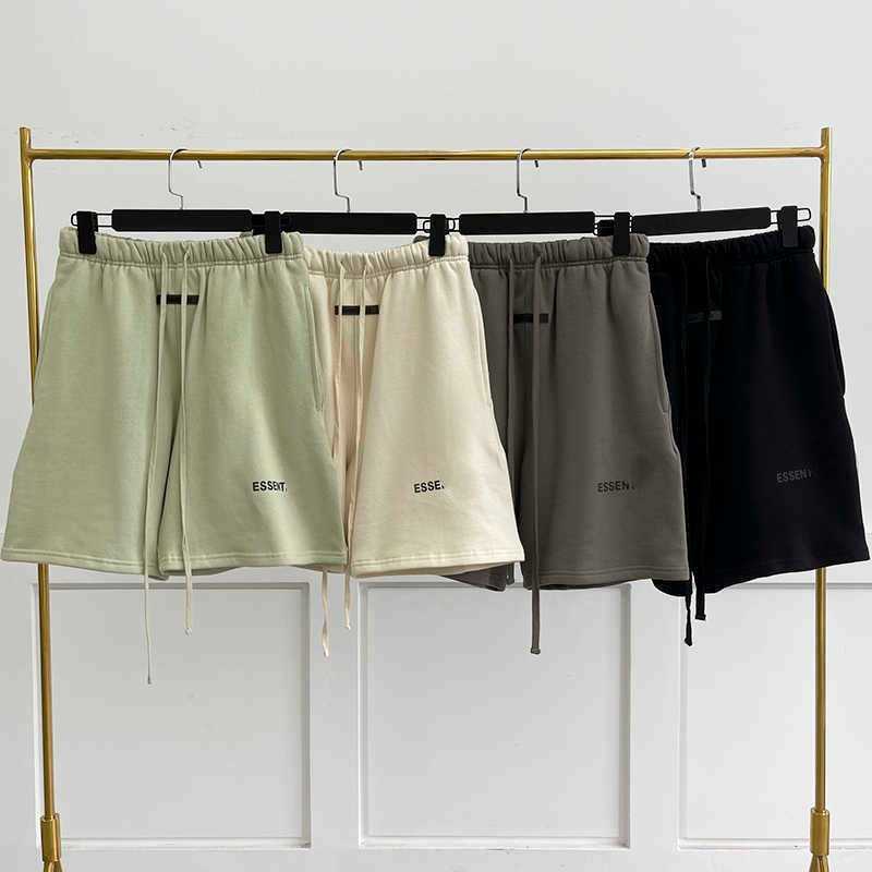

Men's Shorts 3M Reflective Letter Print Drawstring Shorts High Quality Hip Hop Streetwear Shorts Men and Women New Season Short T230209, Beige