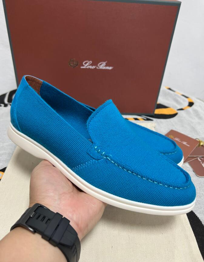 

Mens Size Plus lp Loafers Shoes Mesh Ventilate Comfortable Designer Loro piana summer Walk Shoe Runner Socks Sneakers Dustbag 39-46