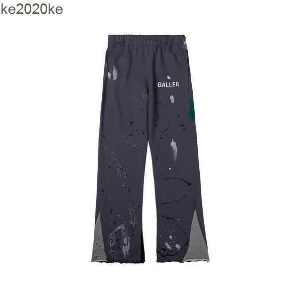 

s Jeans Pants Galleries Sweatpants Dept Speckled Letter Print Men's Women's Couple Loose Versatile Casual Straight Graffiti Orange Gray 4DPL