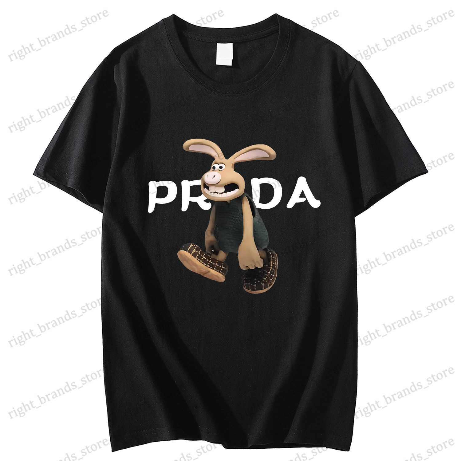 

Men's T-Shirts 2023 New Luxury Letter Rabbit For Men's High-Quality Summer T-shirt 100% Cotton Printed Casual Oversized Top Shirt Free Shipping T230523, Grey