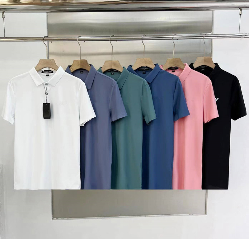 

2023 luxury brand mens designer polo T shirt summer fashion breathable short-sleeved lapel casual top, White