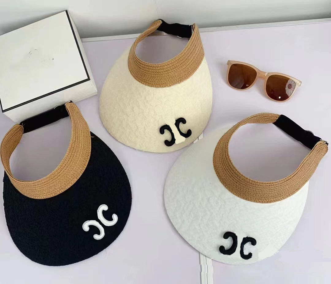 

Designer Empty Top Cap Casual Summer Sun mens designers Hat Sports women Golf Tennis Outdoor Baseball caps Empty top straw hat for sun protection and outing