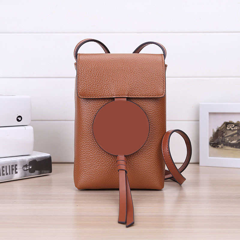 

Leather designer Phone Bag women crossbody Messenger Bag Fashion Vertical Versatile shoulder Phone Bag Mini Bag 230524, Black