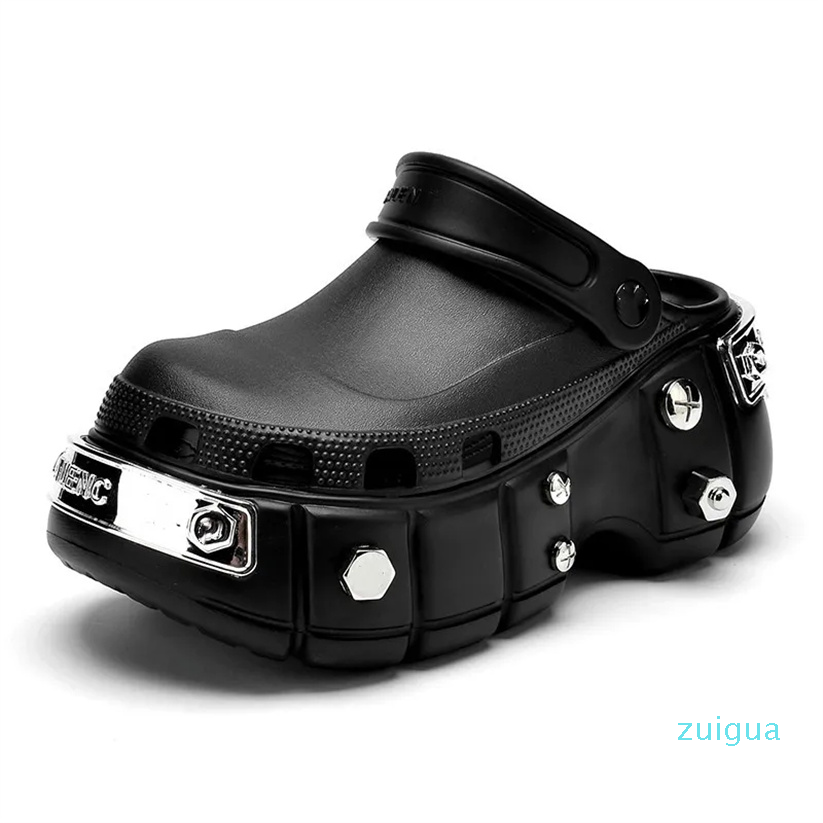 

Designer Sandal Mega Crush Clogs Platform Sandals Beach Waterproof Women Men Rubber Slippers Mules Outdoor Slides, Black