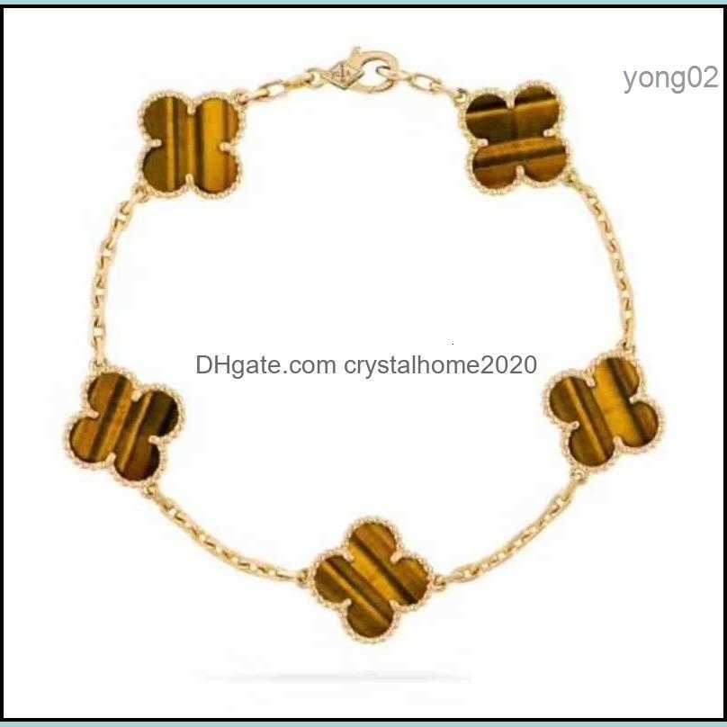 

Pendant Necklaces 2022 New Fashion Classic 925 Sterling Sier Motifs High Quality Four Leaf Lucky Clover Bracelet for Women Drop Deli Otpvy
