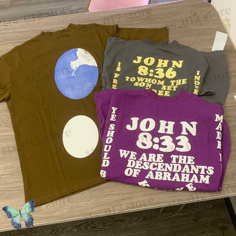 

Men's T-Shirts Vintage T Shirt Men Women Loose Short Sleeve Jesus Is King Sunday Service Oversized T-shirts for Men Women T230523