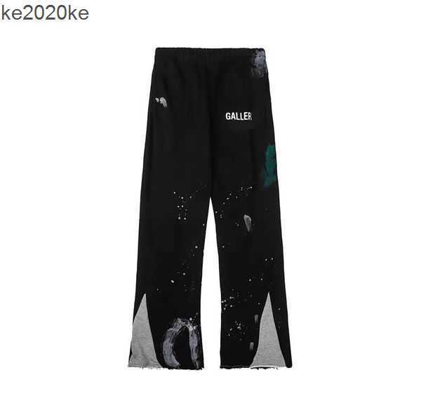 

Mens Graffiti Pants Galleryse depts Womens Sweatpants Galleryes dept Speckled Letter Print Mans Couple Loose Versatile Casual Straight JW3P, 18