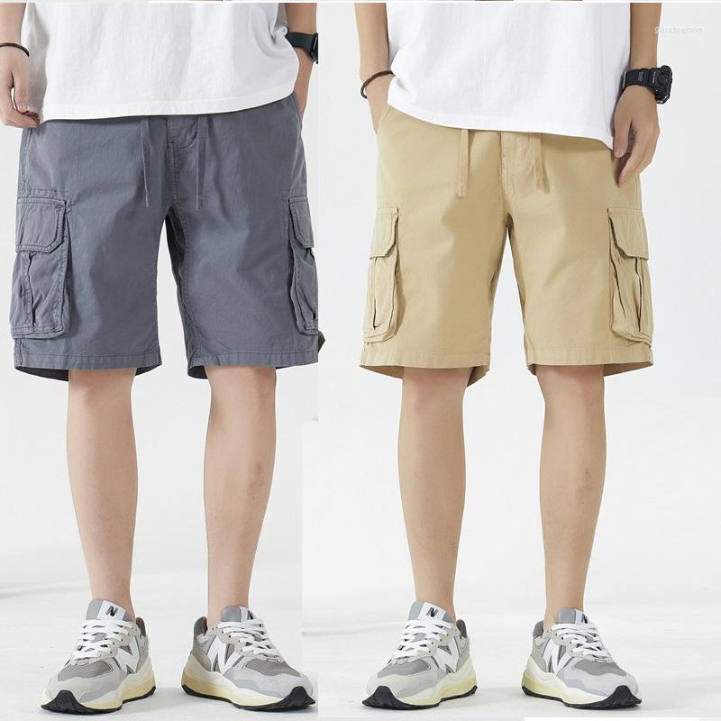 

Men' Pants 2023 Summer Men' Fashion Cargo Shorts Outdoor Beach Multi-Pockets Drawstring Breathable Casual Loose, Photo color