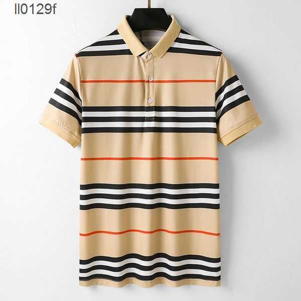 

Fashion Mens Polo Shirt High Quality Luxury Burrerys men Short Sleeve T Cotton Blend Geometric Plaid Summer Polos Neck Business Casual -3XL 20JB