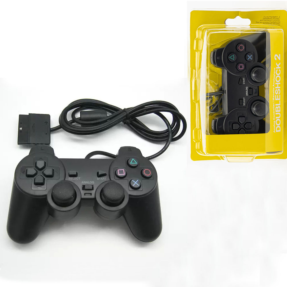 

PS2 Wired Controller Handle Joystick Shock Game Console Controllers Colorful gamepad for Sony Playstation Play station 2 Vibration Host with Retail Box