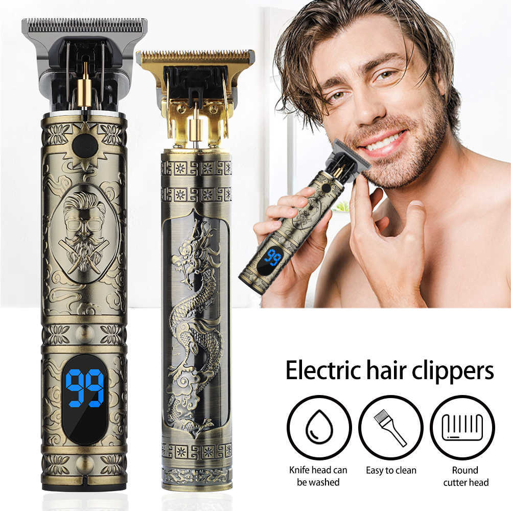 

Electric Shaver New in Vintage T9 0MM Hair Cutting Machine trimmer Cordless Hair finishing Beard Clipper for men Electric shaver Razors USB G230522