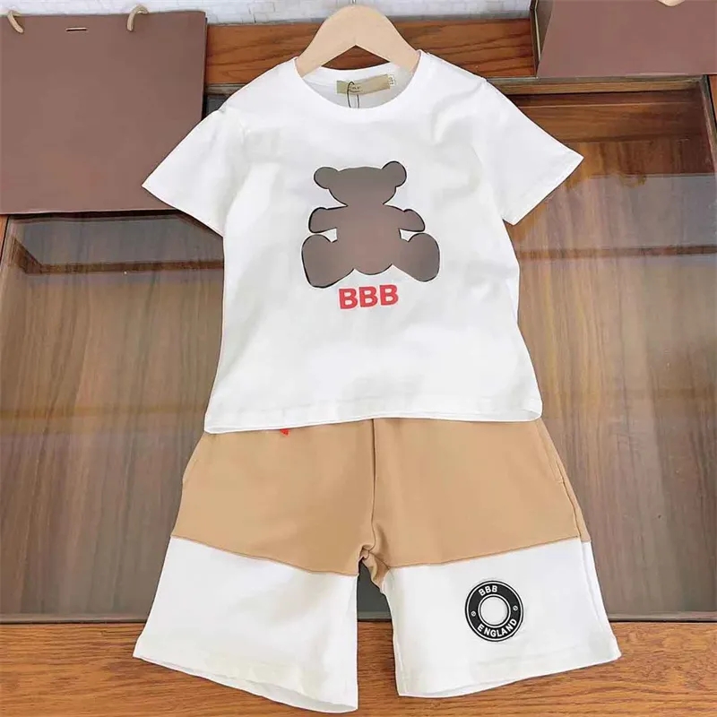 

Boys Summer Short Sleeve Designer Tshirt Baby Girls Luxury Clothing Suits Classic Letter Clothes Sets Cartoon Clothing Set dhgate, Black