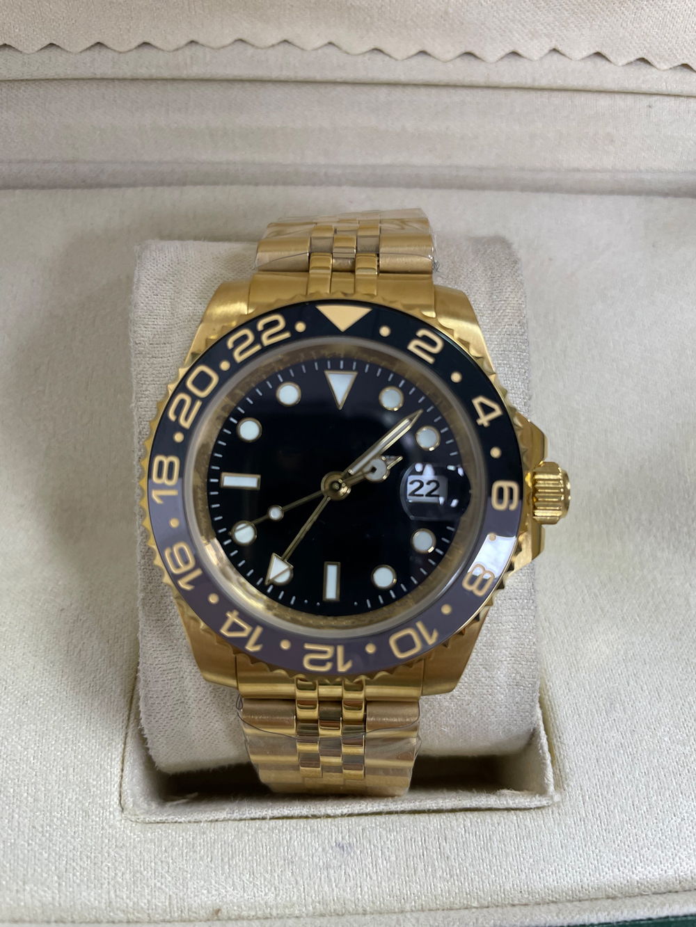 

New men's luxury watch automatic mechanical ceramic watch 41mm all stainless steel watch montre de luxe, Sapphire crystal