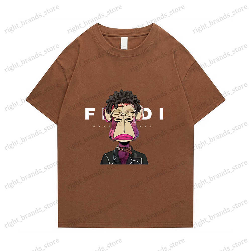 

Men' T-Shirts 2023 Summer 100%Cotton T Shirt for Men Luxury Brand Streetwear Graphics Print Hip Hop Cartoon Monkey Y2k Tops Man Clothing T230523