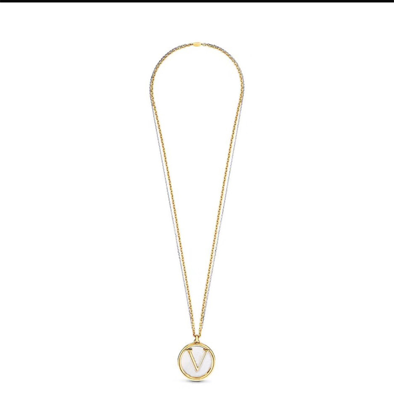 Classique Mode Pendentif Colliers Pour Femmes Hommes Lettre Collier Bicouche Hautement Qualité Choker Chaînes Designer Bijoux Or Filles Cadeau