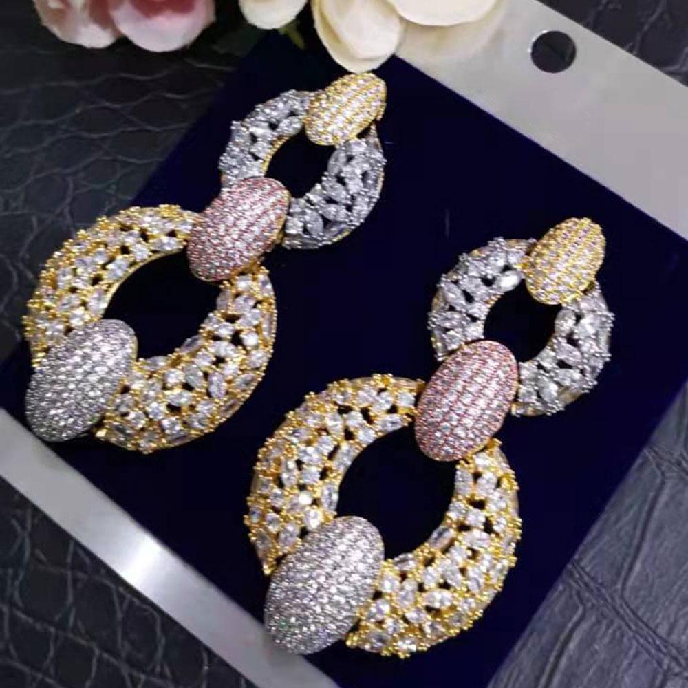 

Knot GODKI Trendy Crossover Drop Earring For Women Wedding Cubic Zirconia Dubai Bridal Earrings Costume Jewelry Summer Party
