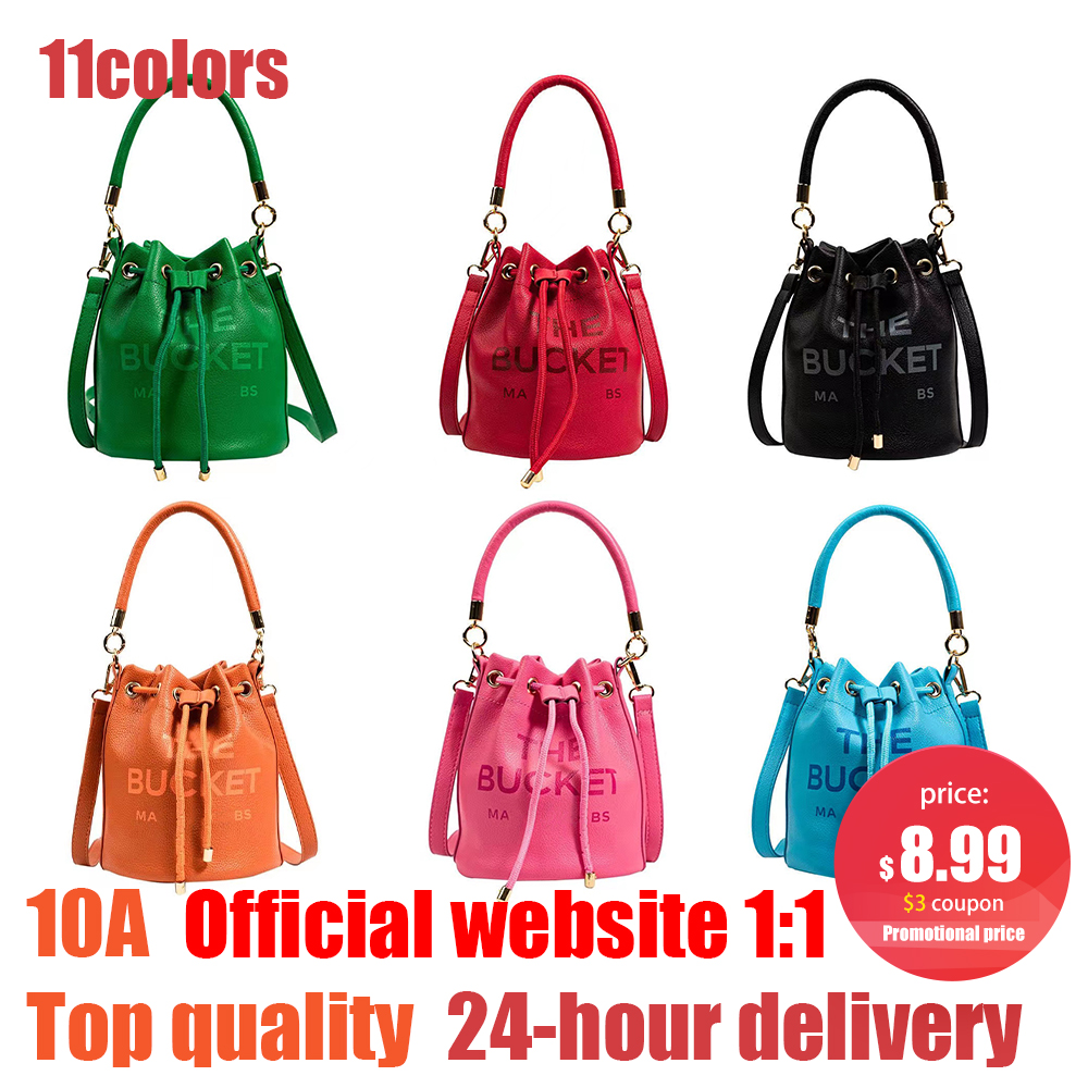 

marcjocobs BUCKET bags Crossbody Luxurys Designer Womens mens the tote bag duffle cowhide travel handbags marc Underarm drawstring shoulder clutch hobo pochette, Sky blue