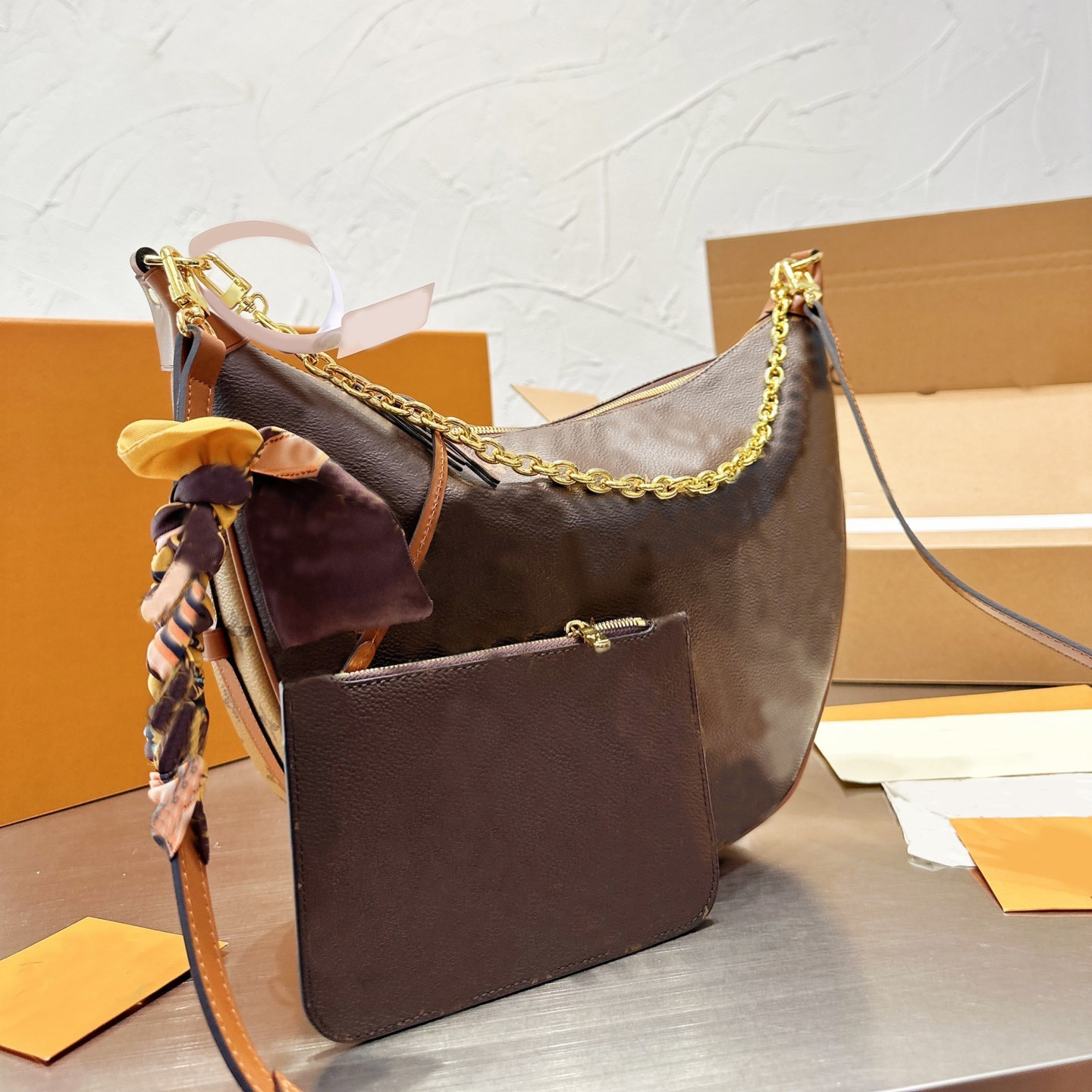 

Designer LOOP hobo Bag Shoulder underarm half moon Bags Luxury Handbag Purse Pouch crossbody bags